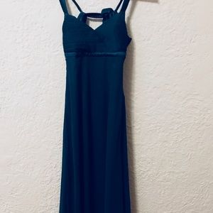 Unique Custom-Tailored Turquoise Evening Gown - S